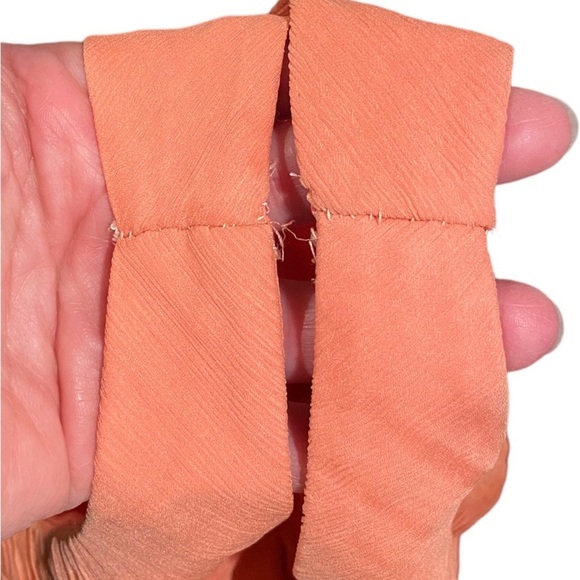 JCrew Silk Sheer Chiffon Heidi Gown- Pastel Coral Formal Bridesmaid Dress-size 2 - Picture 12 of 15